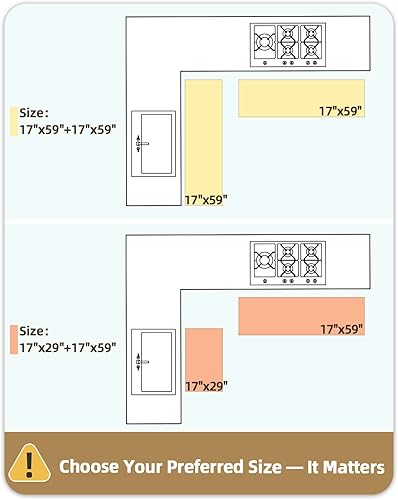 Miniatura 2 de Color G Alfombras de cocina, juego de 2 alfombras de cocina para pasillo de cocina, alfombras acolchadas y antifatiga, tapete de cocina