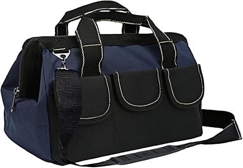 Miniatura 1 de BLIRITEL Bolsa de herramientas de 13 pulgadas para hombres con parte inferior dura impermeable, bolsa de herramientas de boca ancha resistente,
