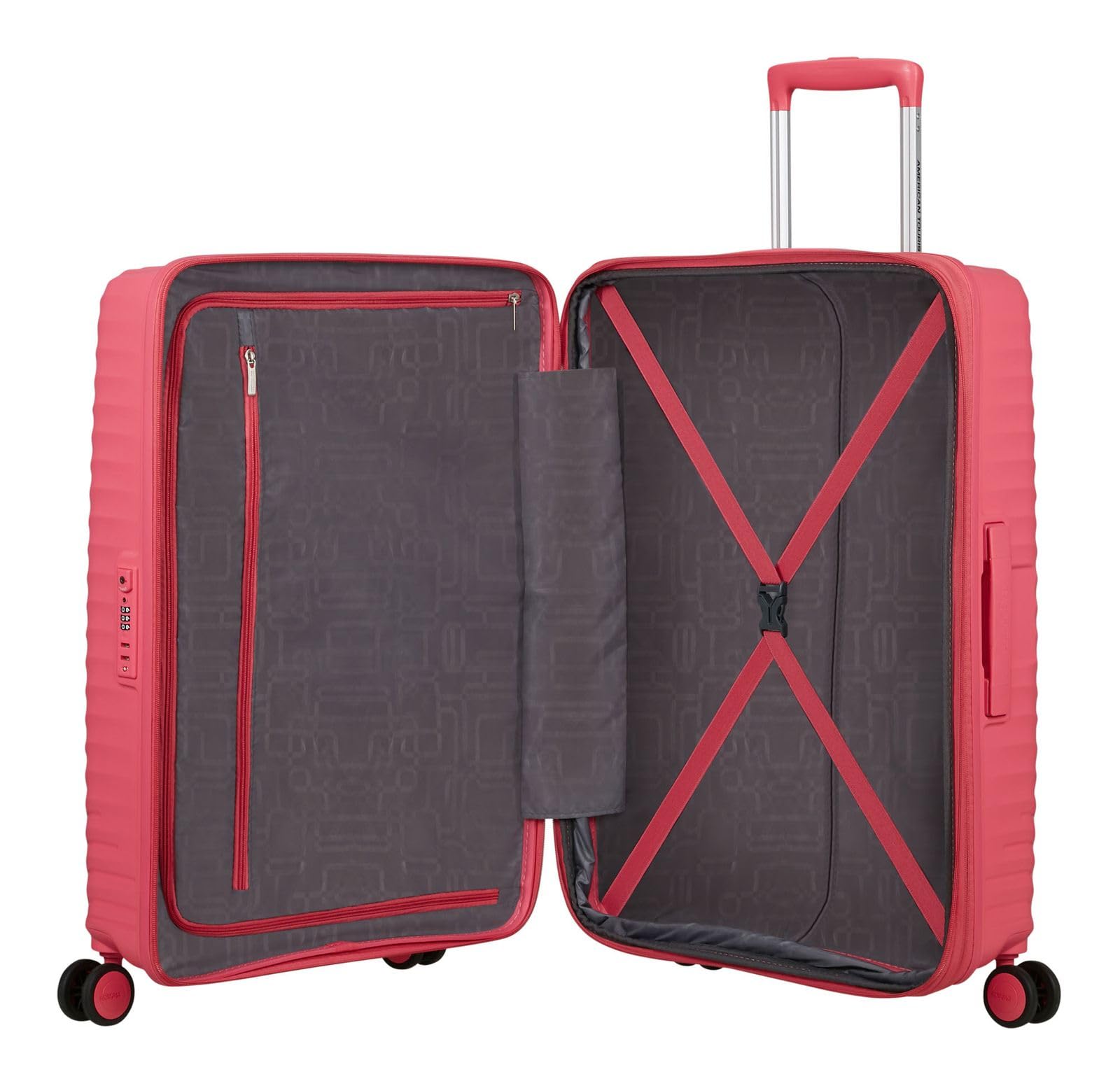 American Tourister Diablast Spinner 68/25 TSA EXP Trolley Pink Glitch Rosa