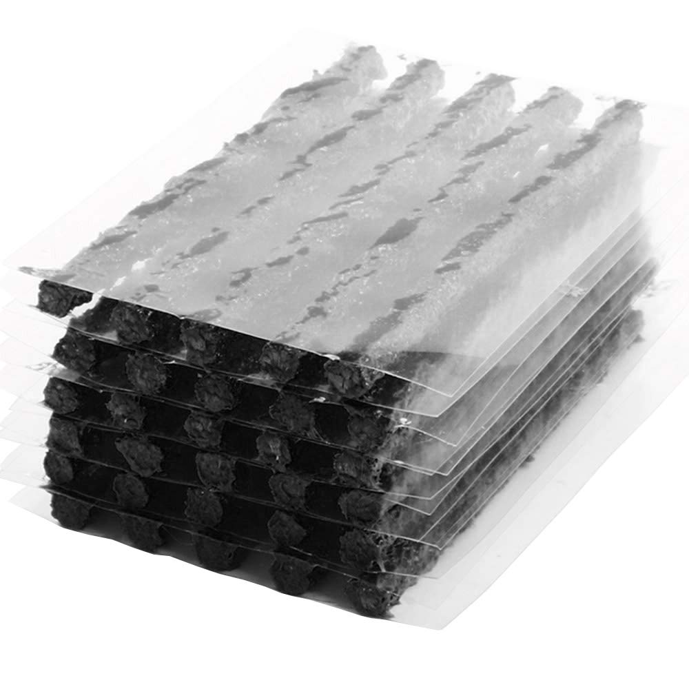 ETOPARS 100 Piezas Tira de Reparación de Neumáticos Moto Coche Neumáticos Sin Cámara Reparación Sellador Goma Herramienta Negro 100mm x 6mm — view 14