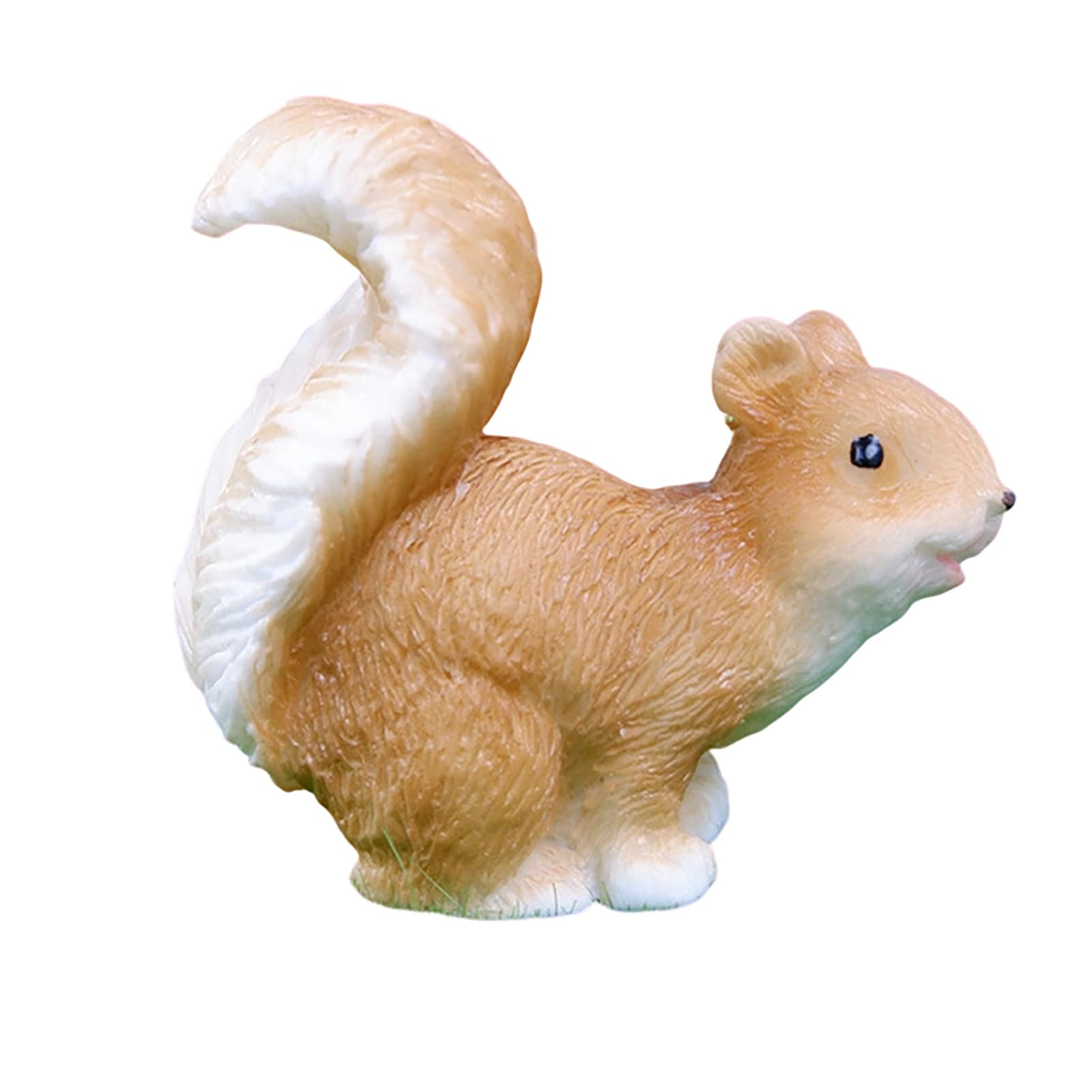 Virelynx Mini Squirrel Figurine – Tiny Resin Fairy Garden Accessory, Cute Animal Statue for Moss Landscape DIY Terrarium Decor