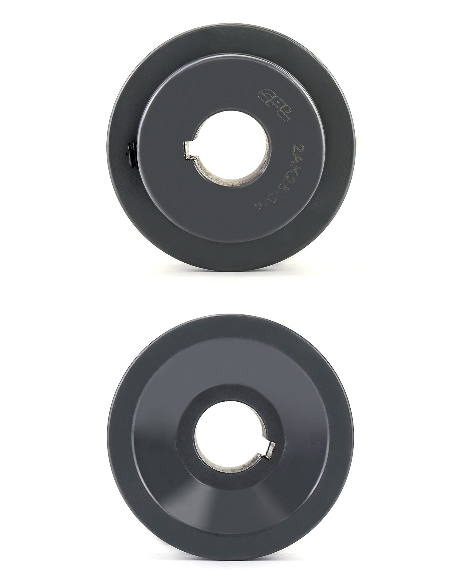 QWORK 2AK2534 Double Groove Pulley/Sheave, 2.55"OD 3/4" Bore, AK Fixed Bore Pulley, for A, 3L & 4L (A & AX) V-Belts, Cast Iron — Amazon image 2