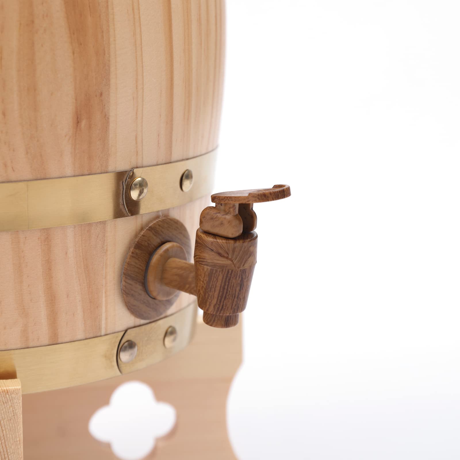 Tonneau de vin en bois de 5 l, vertical, avec robinet et support, pour vin, whisky et spiritueux