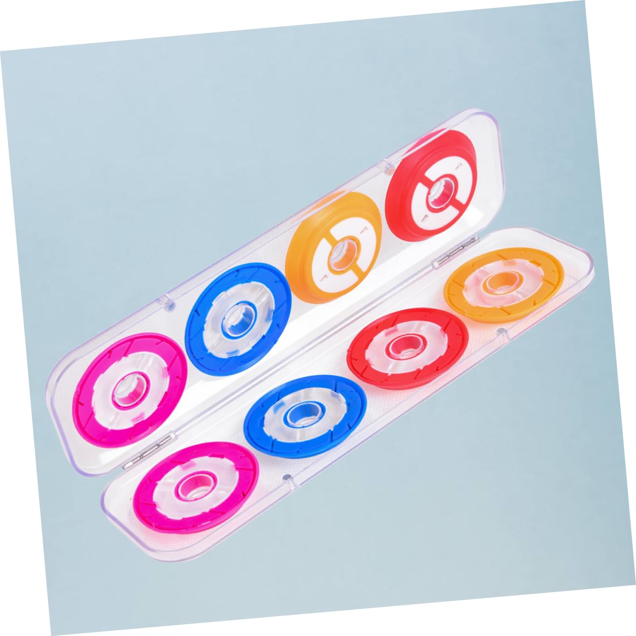 Abaodam 1 Pack Fishing Line Bobbin Spools Silicone Fishing Line Holder Hard Storage Box Lightweight and Sturdy Design for Easy Carrying and Organization