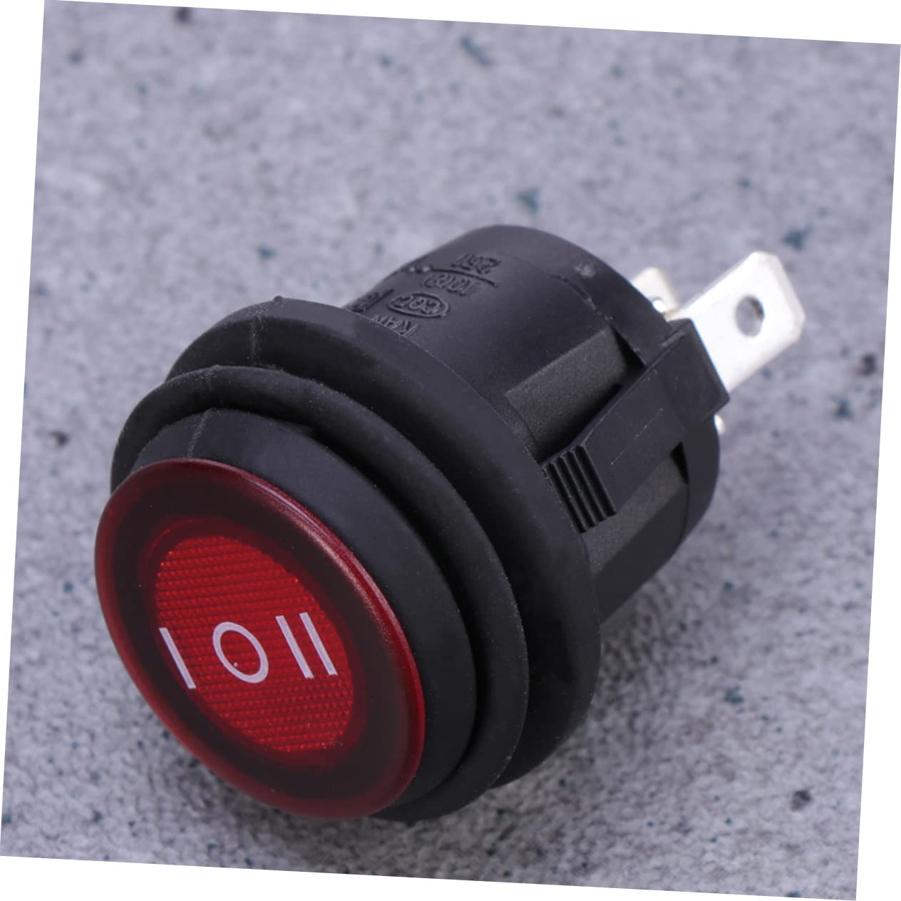 PRETYZOOM Waterproof Toggle Switch for Car Boat 6a/250v Rocker On/Off 3 Pin Round