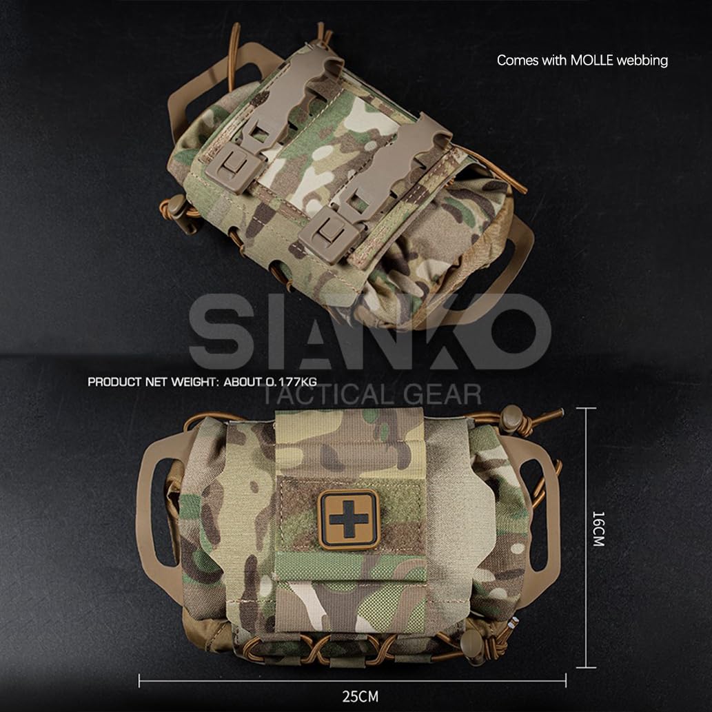 Bolsa táctica EMT IFAK de primeros auxilios de emergencia médica, bolsa Molle, equipo de airsoft para caza, deportes al aire libre, cinturón Molle, accesorio para mochila
