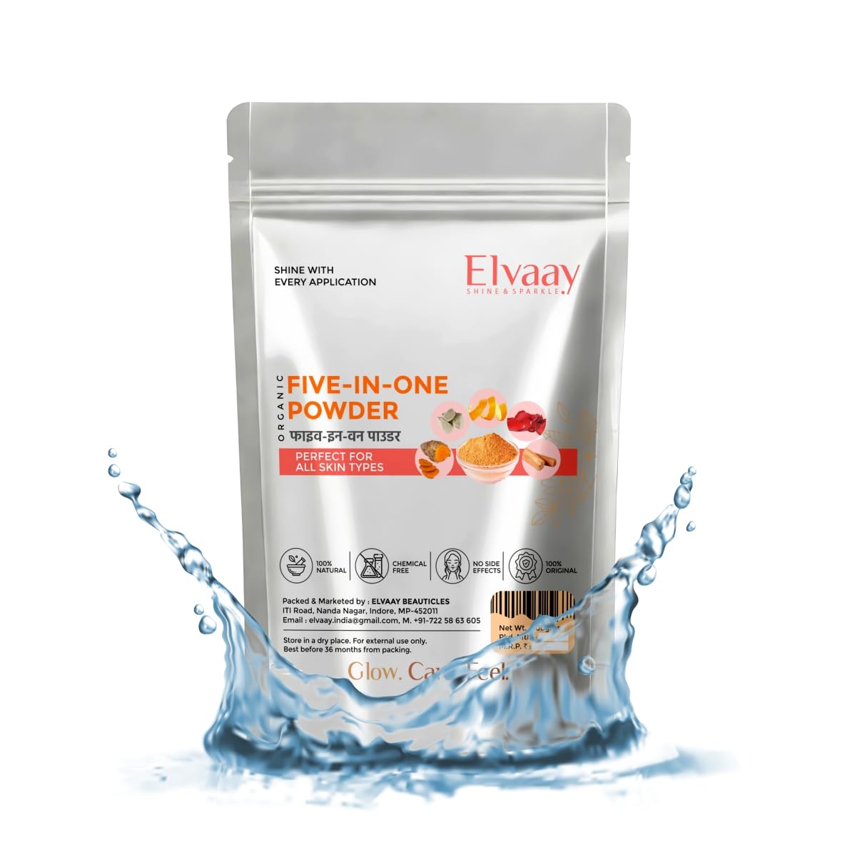 Elvaay Five-in-One Powder, Anti Ageing Body Scrub for Younger Skin, Anticeptic, Anti Acne, Anti Dandruff Body Scrub, Ubtan, Face Pack & Hair Pack.-picture-22