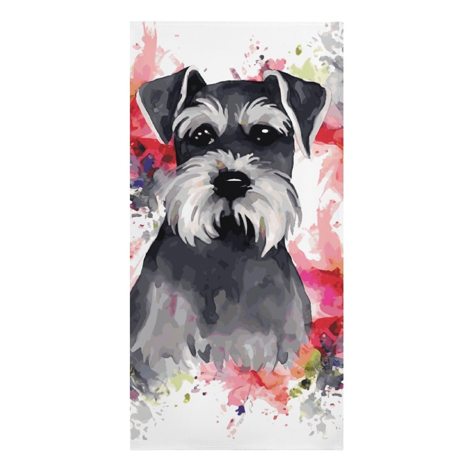Khauerbc Style Schnauzer Quick Dry Towels,Quick Dry Super Absorbent ，Large Oversized Beach Towel，61.4 * 30.3 Inches. Fiber Beach Towels Is Sand Proof Tropical Beach Essentials.