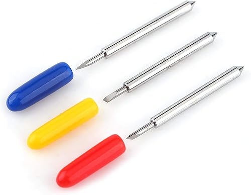 Oumefar 15 unids acero tungsteno plotter cortador hoja trazador cortador cabeza para cortador 30 ° 45 ° 60 °, cuchillas de repuesto máquinas