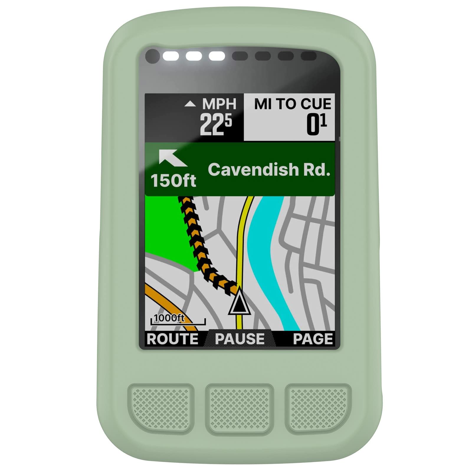 xhKJO Case Compatible with Wahoo Element Bolt V2 WFCC5,Silicone Bike GPS Navigation Protective Cover, Watch Ultra Durable Frame Shell Skins Pouch for Wahoo ELEMNT BOLT V2 (WFCC5) Accessoires (green)