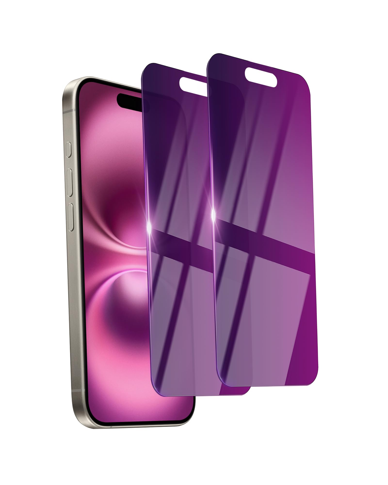 Photo 1 of Ifaeveus 2 Pack Privacy Screen Protector for iPhone 16 Tempered Glass 6.1inch Private Saver Anti-Spy Eye Protection Anti-Scratch Full Coverage