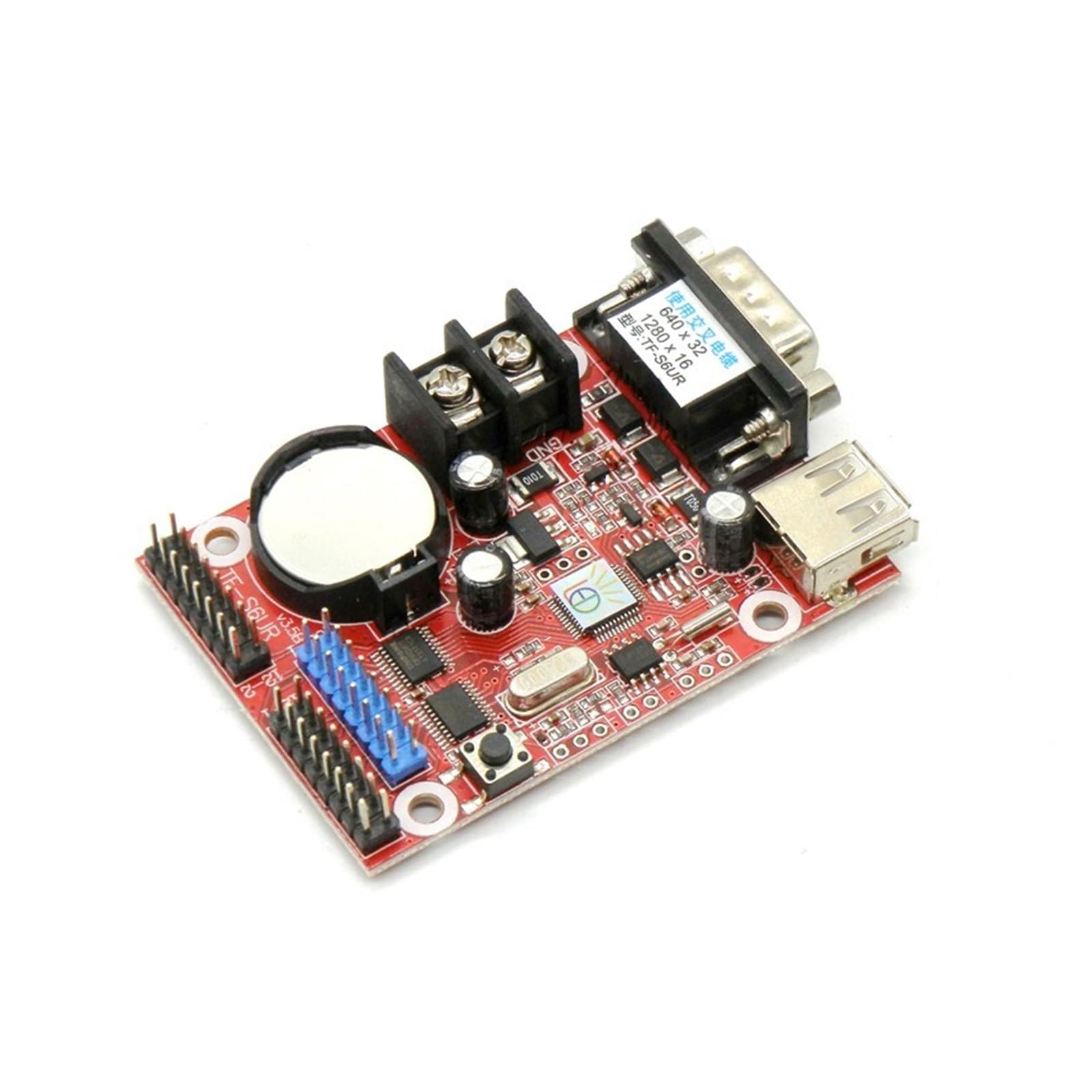 JJKKOZVQF LED Control Card 640x32 Pixels P10 F3.75 F5.0 P4.75 LED Sign Display Module Asynchronous Controller
