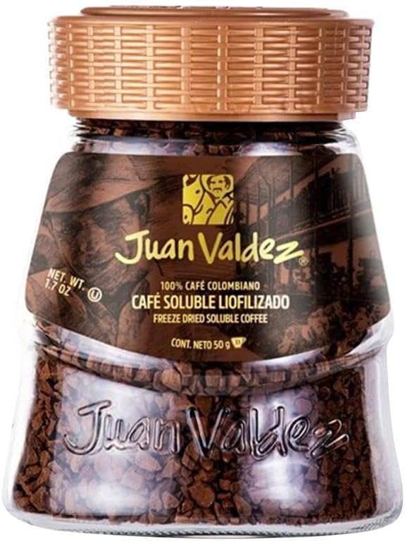 Freeze Dried Instant Colombian Coffee, 50g Jar, Advanced Freeze-Drying Technique to Preserve Flavor and Aroma, 100% Colombian Coffee.