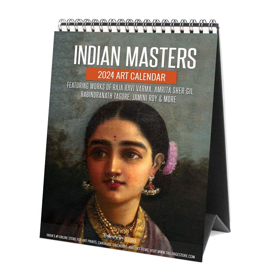 Image of Tallenge - Indian Masters - 2024 Desk Calendar - 6 x 9 Inches for Home & Office (Paper, Desk Calendar)