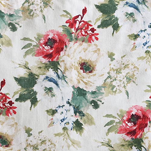 Image of HiEnd Accents Peony Washed Linen 3 Piece King Blossom Floral Comforter Set