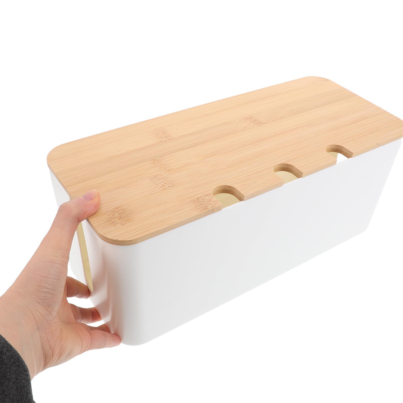 Kabelmanagementbox mit Löchern für Schreibtisch und Büro Geräte