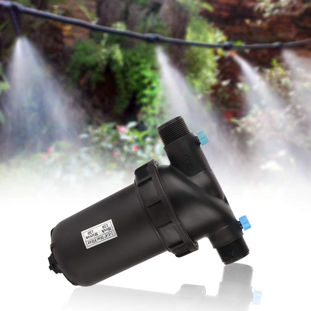 G1-1/4 Male Thread Disc Filter 120 Mesh Precision Filtration for Greenhouse Filter Drip Irrigation Pump for Pharmaceutical, Water Treatment, Light Industry Purposes