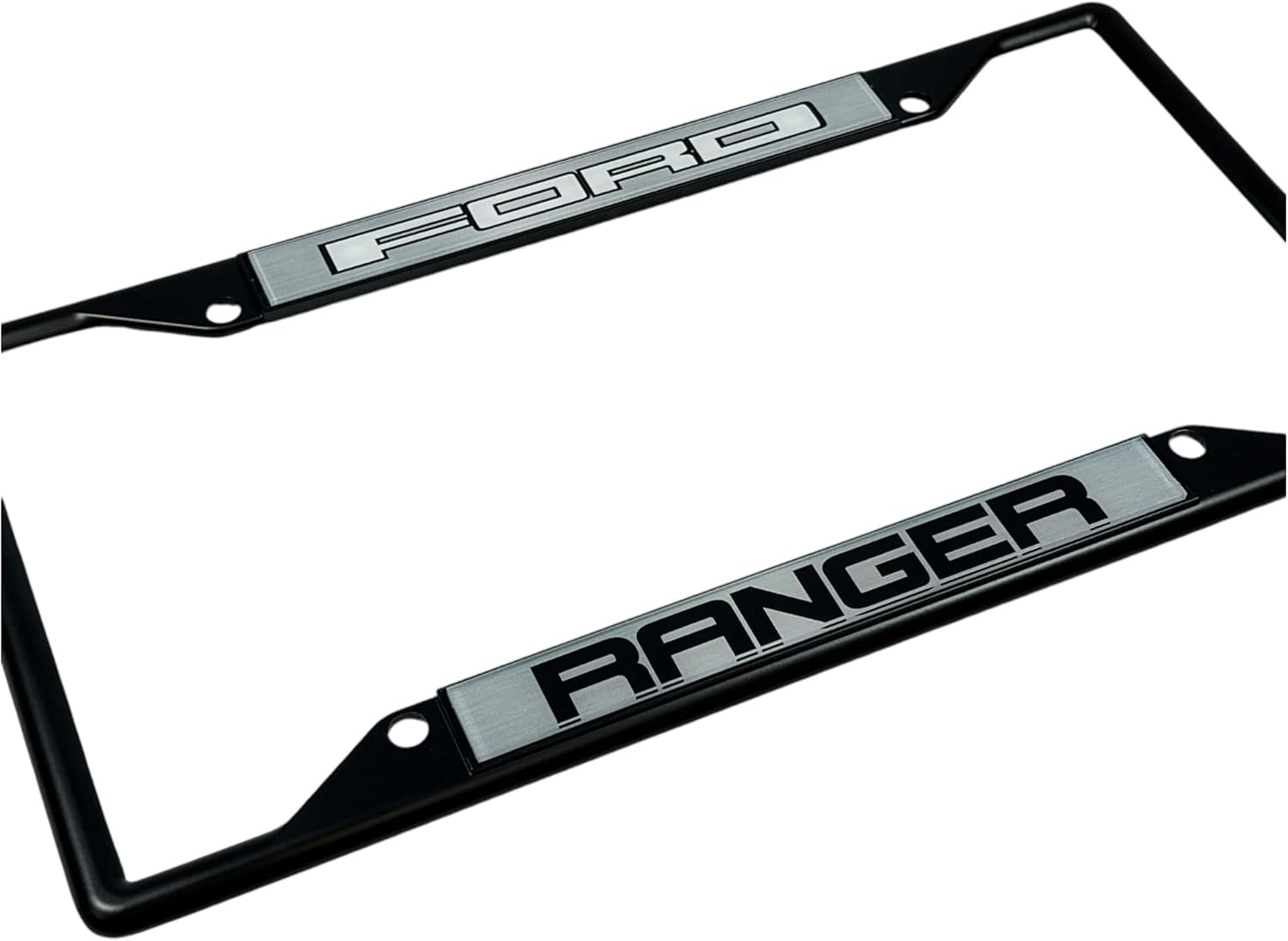 Eurosport Daytona - Compatible with Ford - Ranger - Daytona Lite Black License Plate Frame