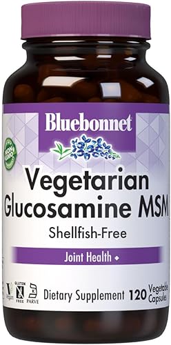 BlueBonnet Vegetarian Glucosamine Plus suplemento MSM 120 unidades 743715011151 BlueBonnet Vegetarian Glucosamine Plus suplemento MSM 120 unidades 743715011151
