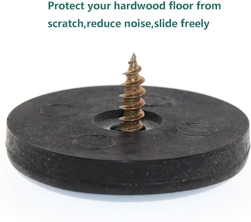 Miniatura 3 de Almohadillas antideslizantes para muebles, almohadillas de plástico atornilladas para muebles, protectores de piso de madera dura para silla, sofá,