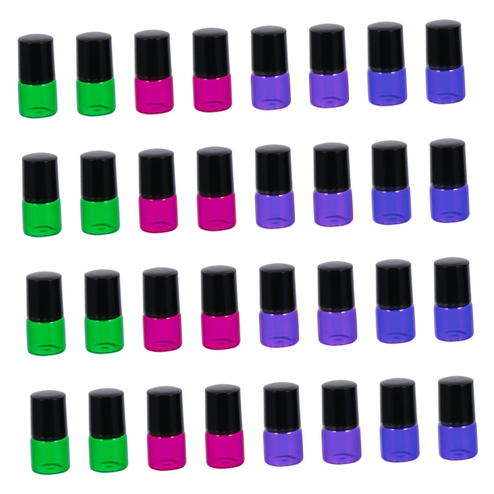 Set da 40 Bottiglie in Vetro Roll On per Olio Essenziale e Profumo, Design Portatile Pallina a Rullo, per Viaggi e Uso Quotidiano