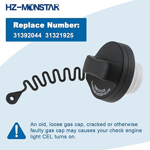 Miniatura 3 de HZ-MONSTAR Tapa de combustible 31392044 compatible con Volvo S60 2004-20092011-2018 2007-2015 S80 2015-2018 V60 2003-2010 V70 2010-2017 X. C60