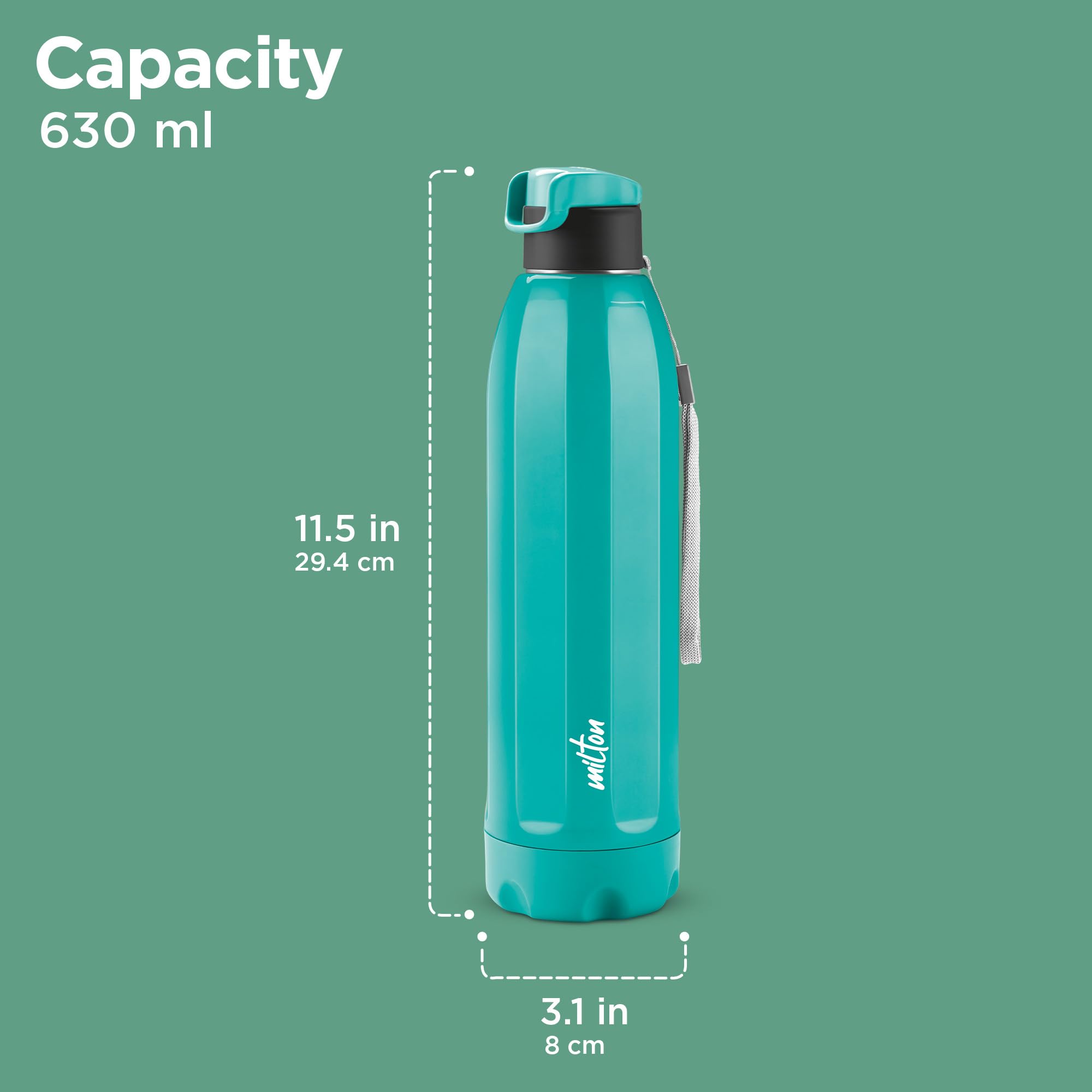 Milton Steel Meridian Thermoware Water Bottle - 630ml -7