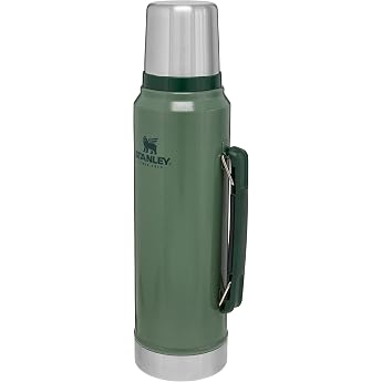 Stanley 1913 Classic Legendary Thermos Flask, 1 L, Thermos Keeps Hot or Cold for 24 Hours, Stainless Steel Thermos Flask, BPA