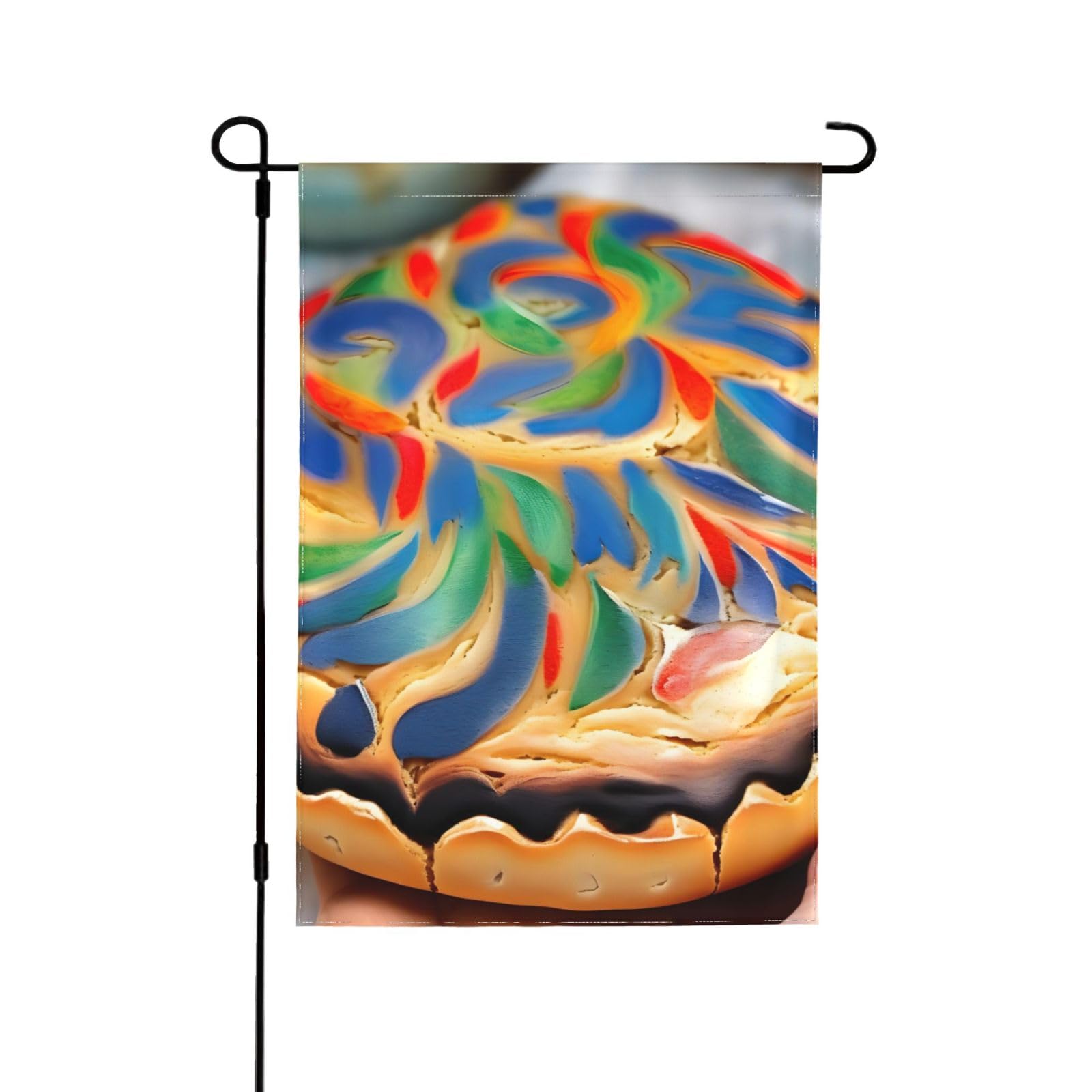 Drapeaux décoratifs en pain peint haut de gamme : ornement de jardin double face premium