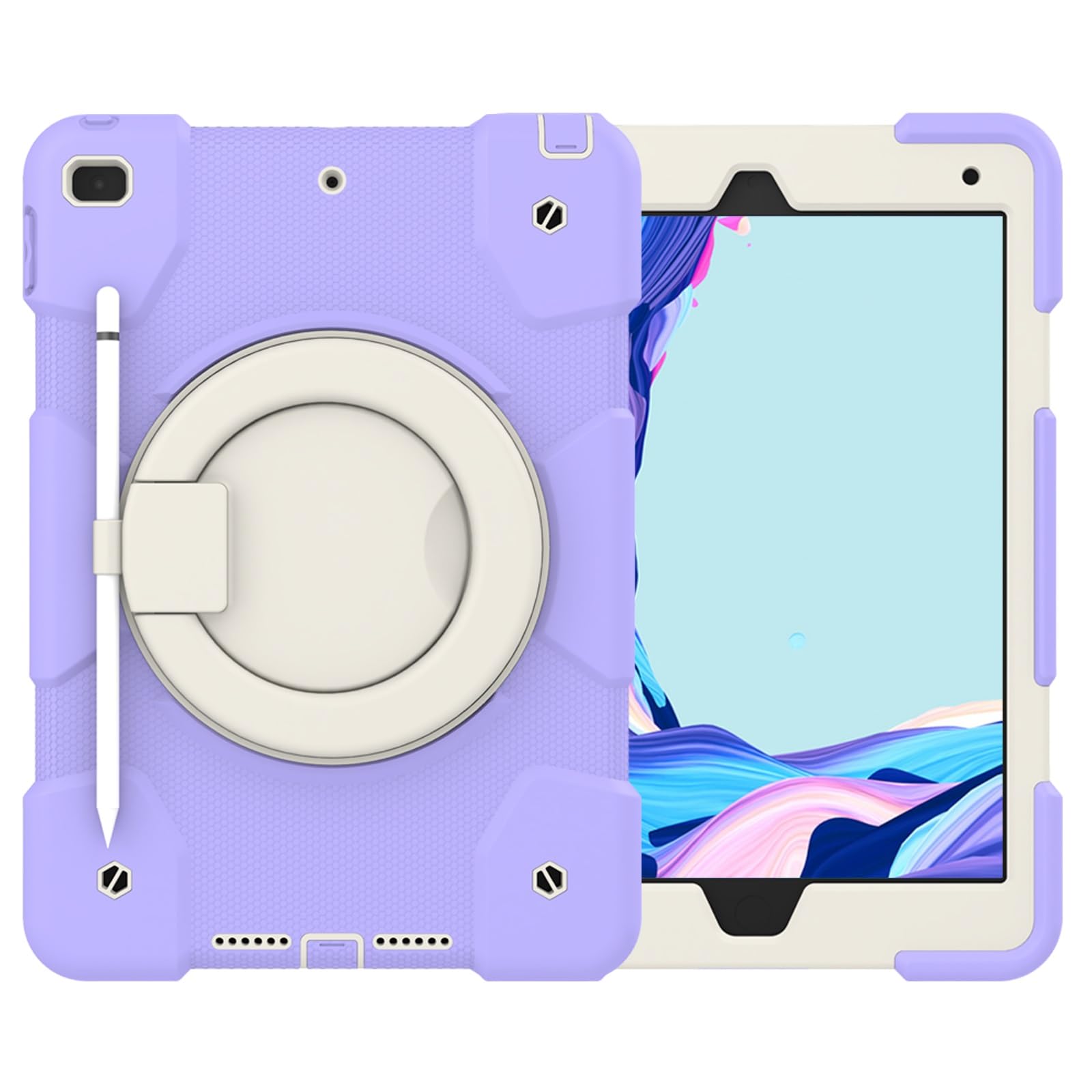 Funda para iPad 9/8/7 Gen de 10.2 pulgadas para niños con asa y correa 8