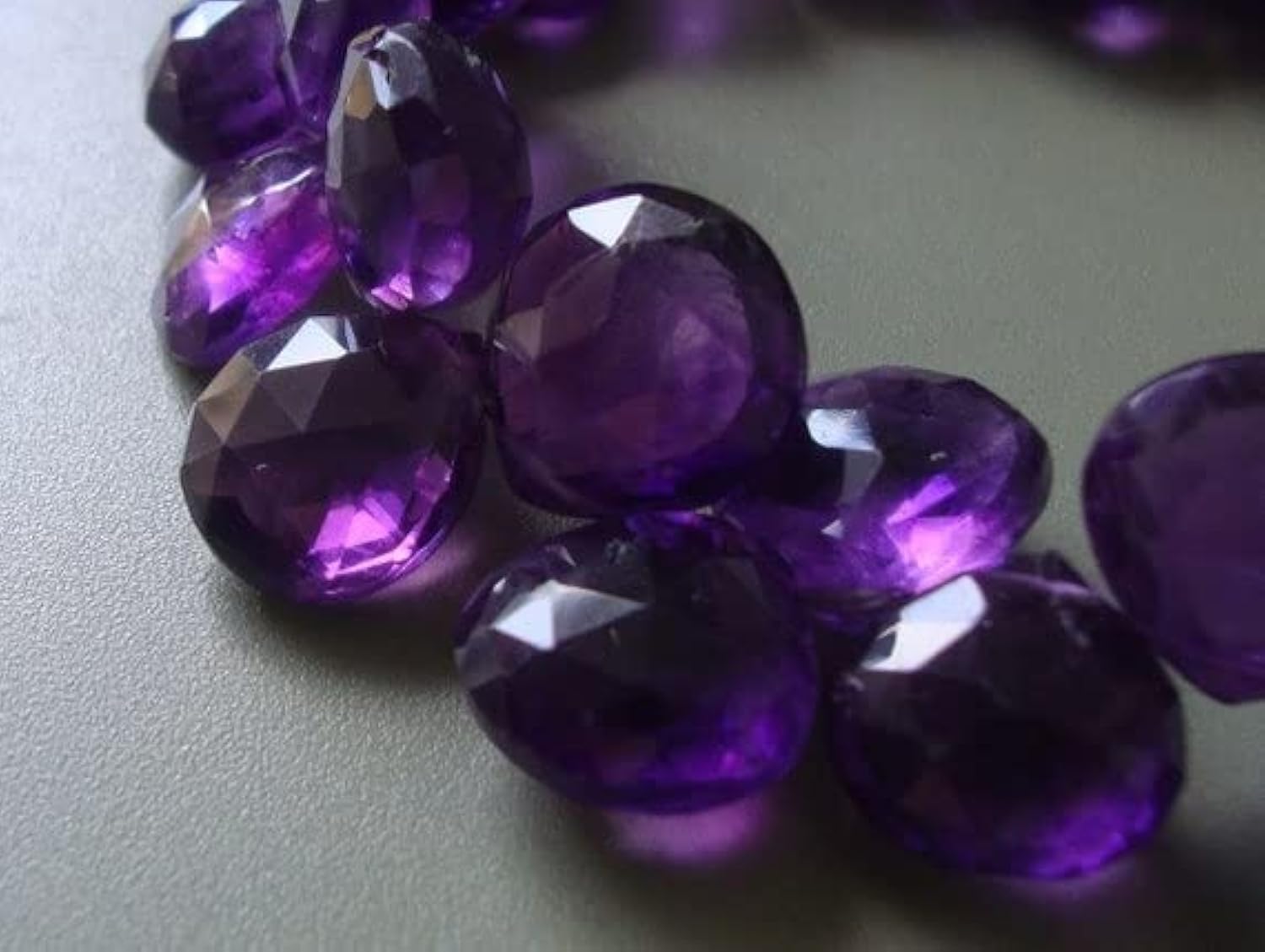 Améthyste facettée en cœur LKBEADS pour fabriquer des bijoux d'été faits main