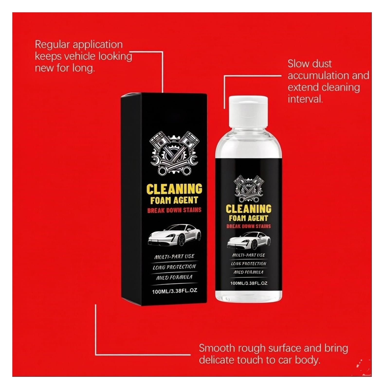 100 ml Autoreiniger, Lack- und Innenraumpolitur -Pflege(2pcs)