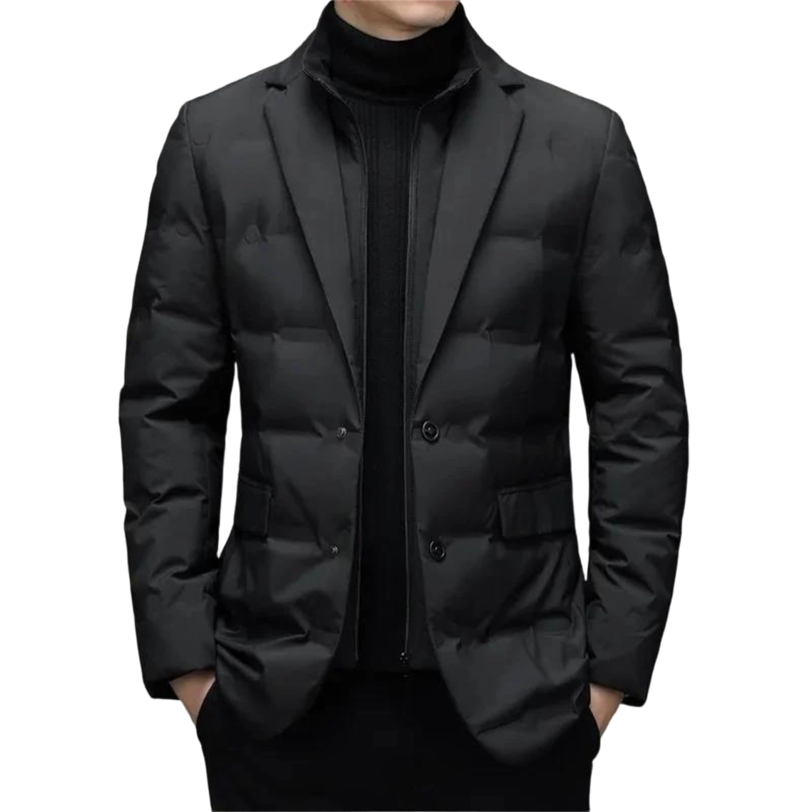 Doudoune deux pièces col montant manteau hiver chaud tendance