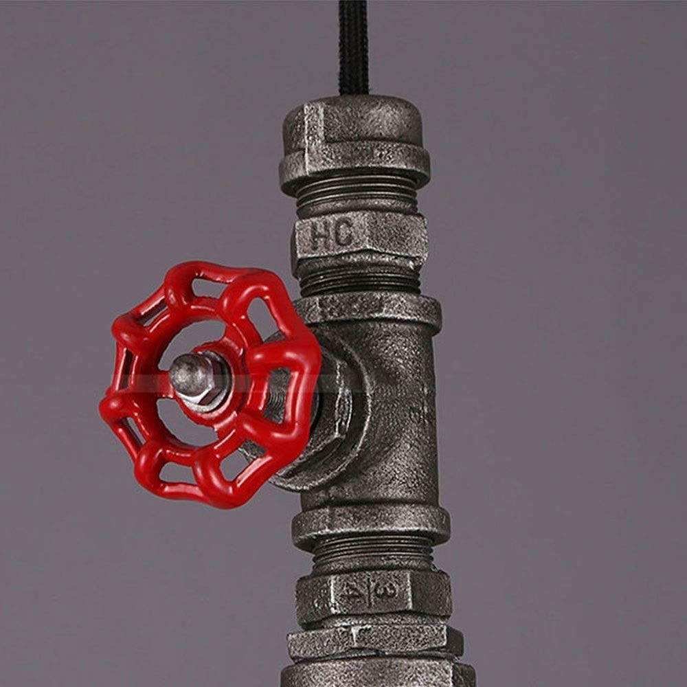2X Applique Interno, Industriale Stile Lampada Da Parete In Metallo, Creativo Illuminazione Tubo Dellacqua Steampunk E27 Per Camera Da Letto Cucina Corridoio Rosso Ruggine 42756929