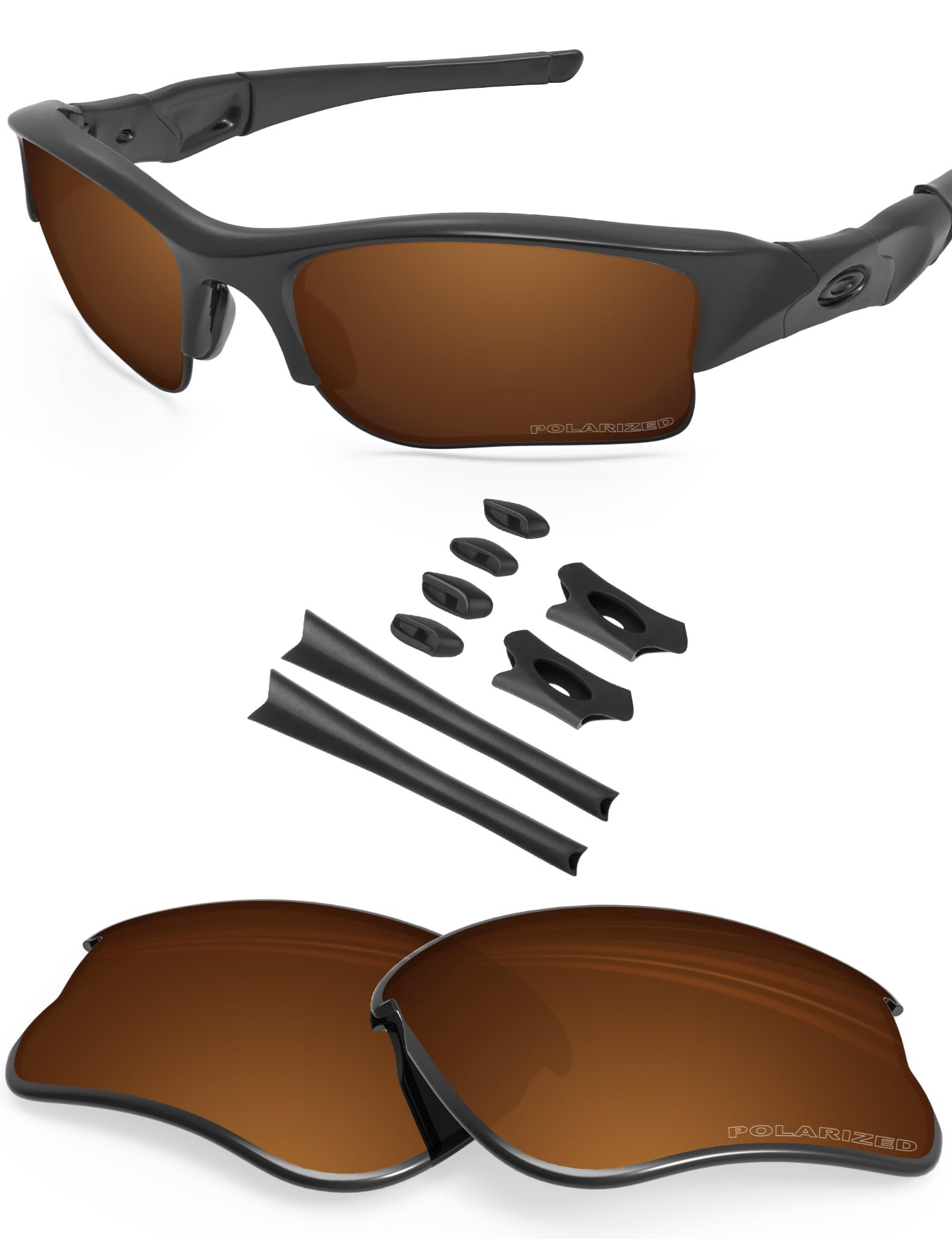 Anti-salt Polarized Replacement Lenses for Oakley Flak Jacket XLJ Sunglasses