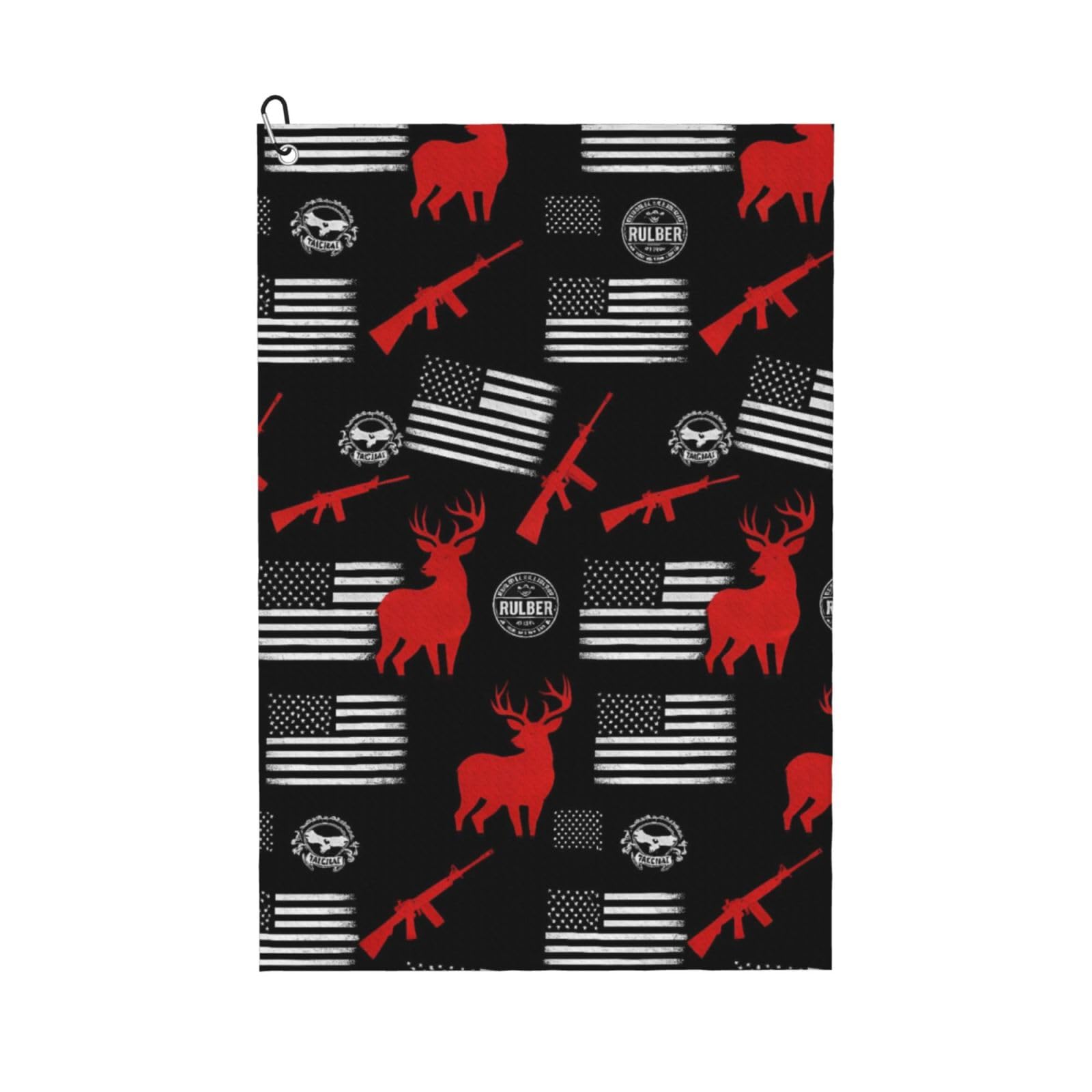 BSDFGSDD Thin Red Line American Hunting Deer Flag Golf Towel 24 x 16 inches