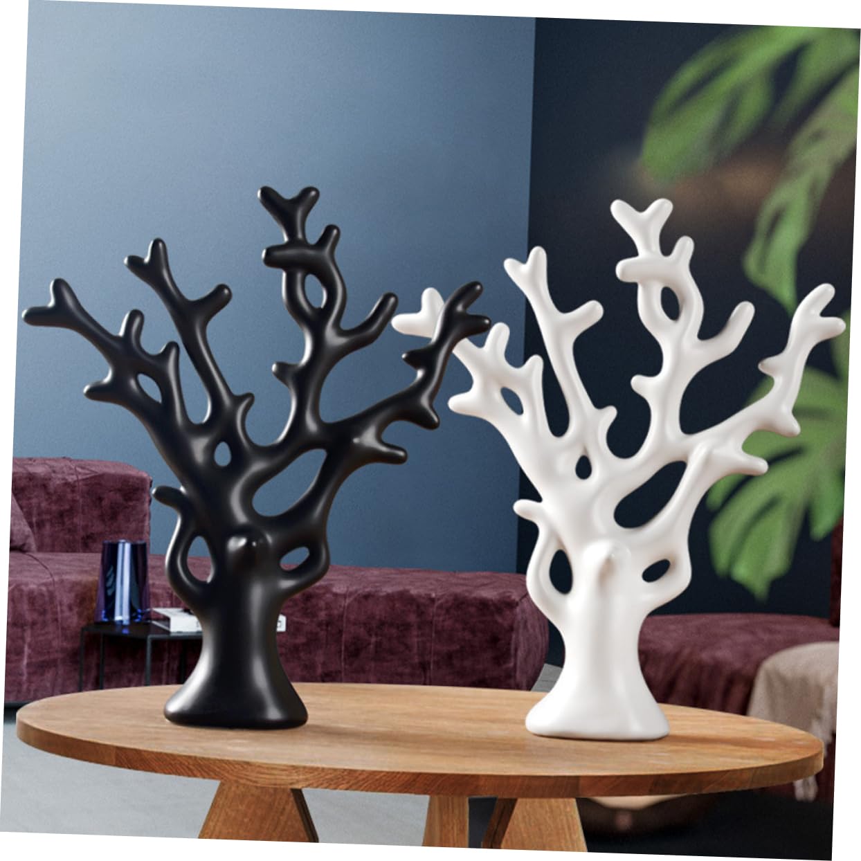 Cabilock Statua Albero Corallo in Ceramica per Decorazioni Casa, Design Unico e Stile Chic, Piccolo Soprammobile Pratico e Robusto per Tavolo e Soggiorno