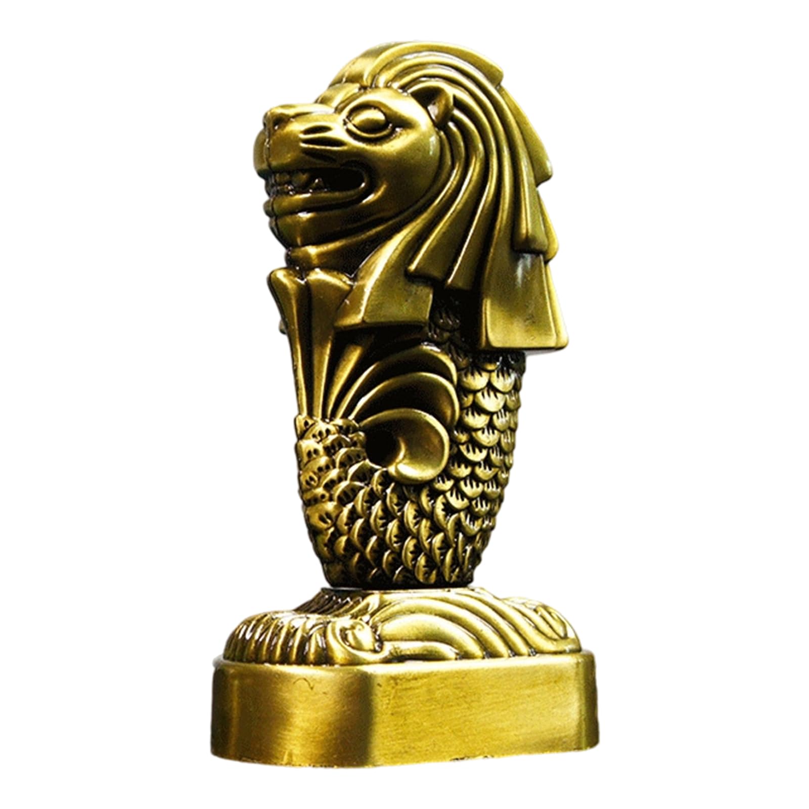 PANGBOER Merlion Statues Animal Sculpture Zinc Alloy Merlion Figurine Desktop Tabletop Ornament Decoration for Home Figurine