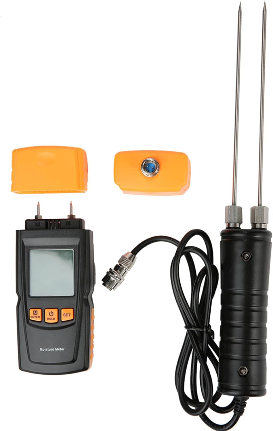 ordinarYone Precise Meter Featuring Detachable Probe for Wood Paper and Fabric High Accuracy ±2% LCD Backlit Display and Au