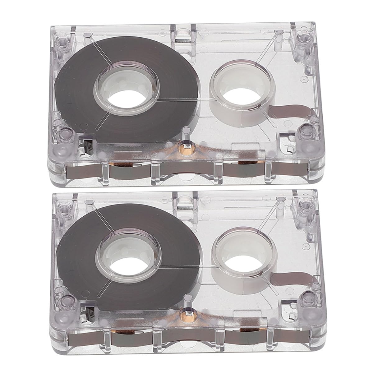 Mipcase Lot de 2 K7 Audio Vierge Mini Design de 60 en Plastique Cassettes Audio pour L'enregistrement Compactes et Compatibles et Cours de Langue