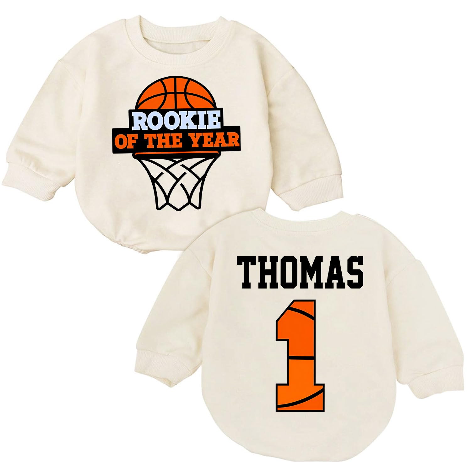 HAIHAUPOD Personalized Sports First Birthday Outfit Boy, 1st Birthday Baby Boy Bubble Romper, Gifts For One Year Old Boys