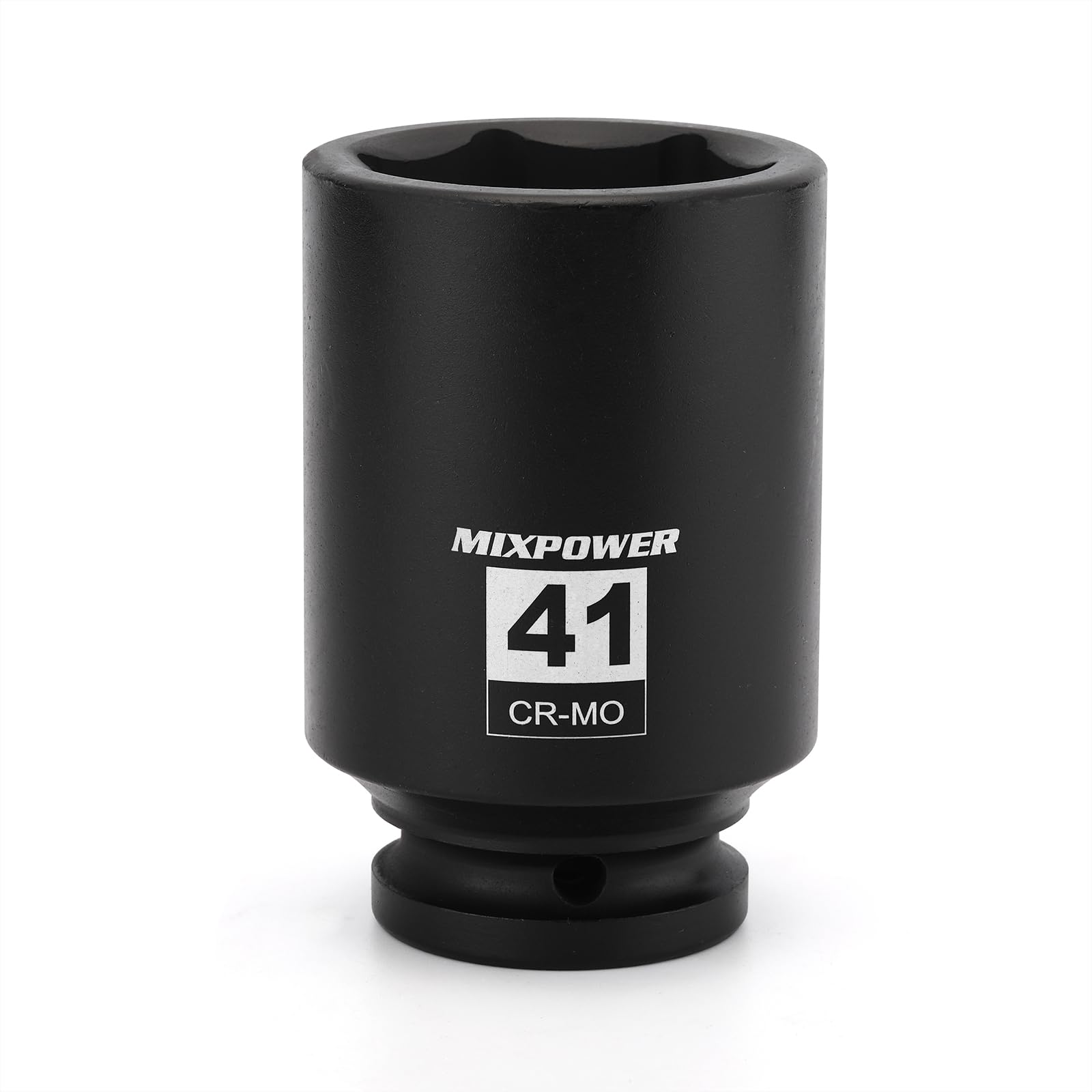 MIXPOWER 3/4" Drive Deep Impact Socket, CR-MO, 41mm, Metric, 6 Point, Axle Nut Impact Grade Socket for Easy Removal