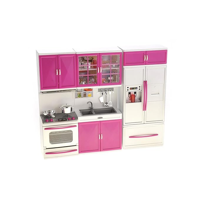 Buy PowerTRC My Modern Kitchen Full Deluxe Kit Battery Operated Kitchen Playset Refrigerator