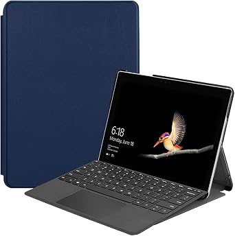 Case for Microsoft Surface Go/Surface Go 2 /Surface Go 3 / Surface Go 4, Slim PU Leather with Multi-Angle Stand Case Cover for Surface Go /Go2/Go3/Go4 - Blue