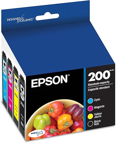 EPSON T200 DURABrite Ultra Ink - Paquete combinado de cartuchos de color negro y negro T200120-BCS para impresoras Epson Expression y WorkForce