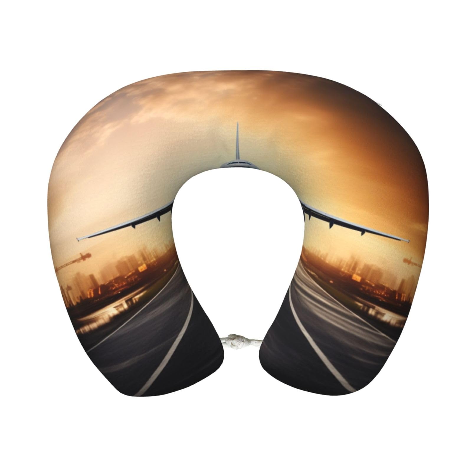 FekiLoot Travel Pillow for Sleeping, Backpack Airplane Travel Neck Pillow Comfortable U Shape Memory Foam Neck Rest Support Portable Travel Accessories Suitable for Airplane Car Office