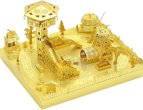 Miniatura 1 de MU parque de atracciones Skydeck 3D Metal Puzzle ensamblar modelos kits DIY corte láser Jigsaw juguete YM-L074-F