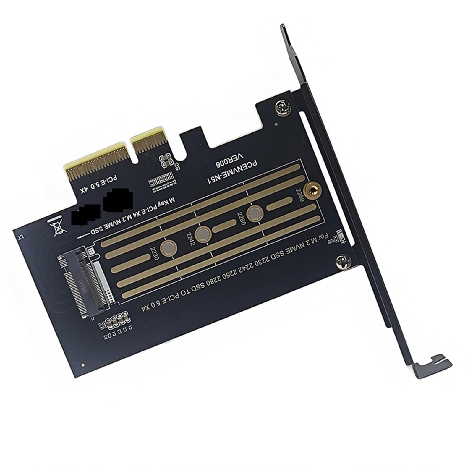 PCI Express 5.0 X1 do NVME M-KEY karta rozszerzeń NVME SSD adapter obsługa 2230 2242 2260 2280 M.2 PCIE NVME SSD riser karta 32 Gb/s