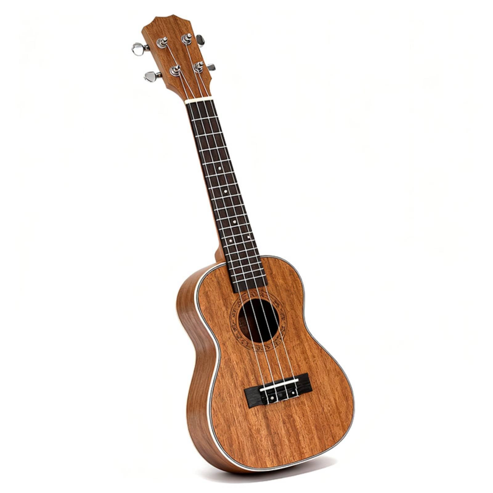 Ukulele per Principianti Ukulele Soprano Strumento a Chitarra Corpo in Palissandro Bordi Rifiniti Aspetto Tono Chiaro Piacevole Adatto a Bambini Principianti Allenamento Casa 23inch