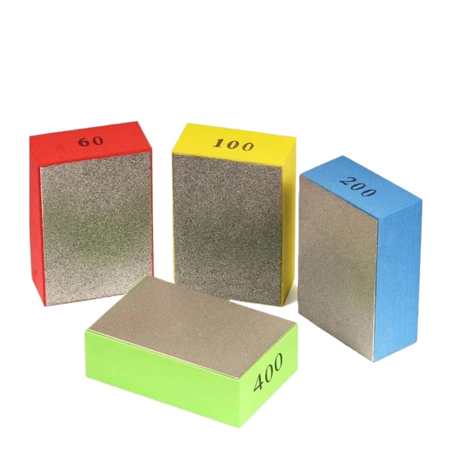 Diamond Hand Polishing Pads Tile Glass Abrasive Grinding Block Pad Stone Marble Sanding Disc Polisher Tools(4Pcs)